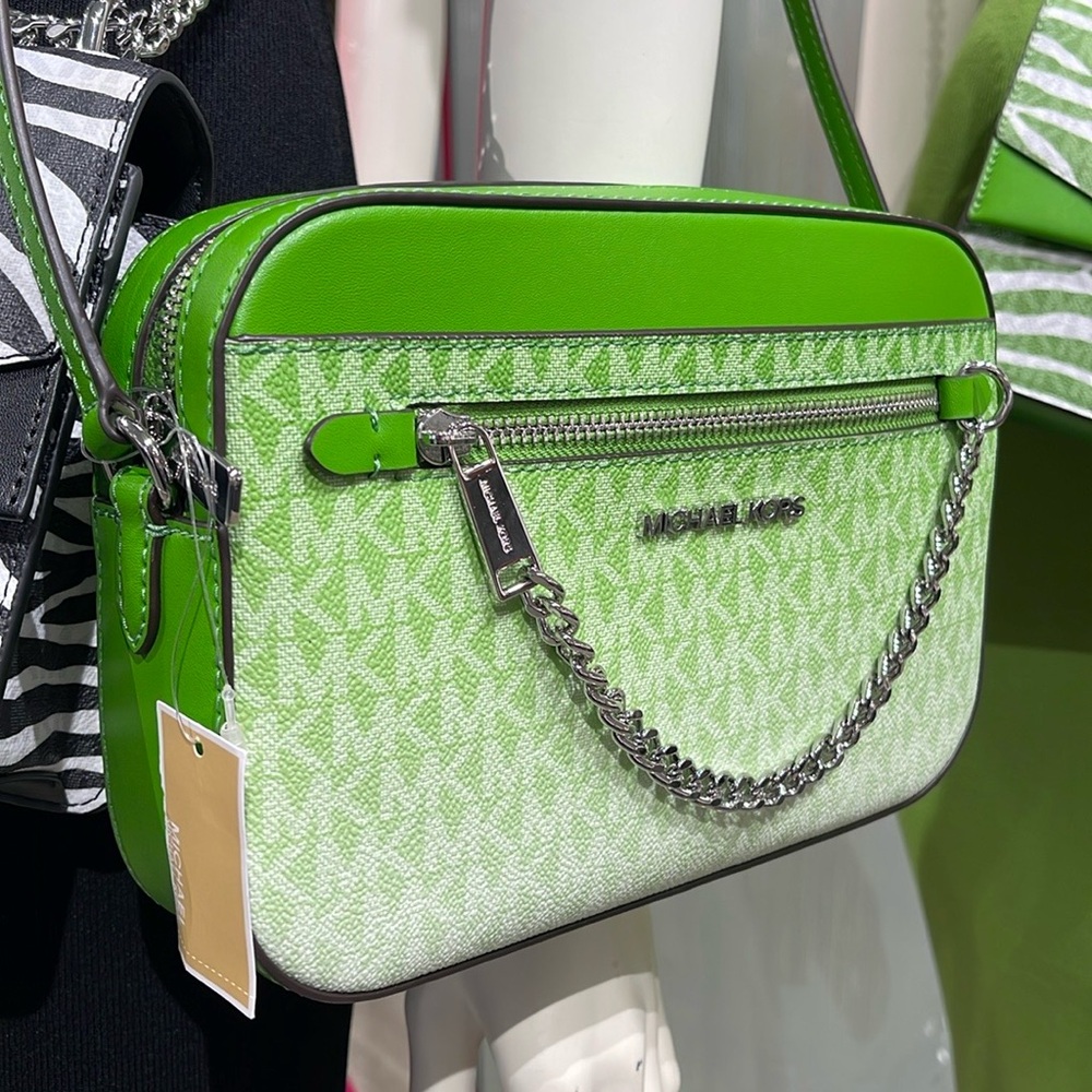 Michael Kors Jet Set Large Ombré Signature Logo Crossbody Body
Jungle Green 
NWT - Picture 7 of 16